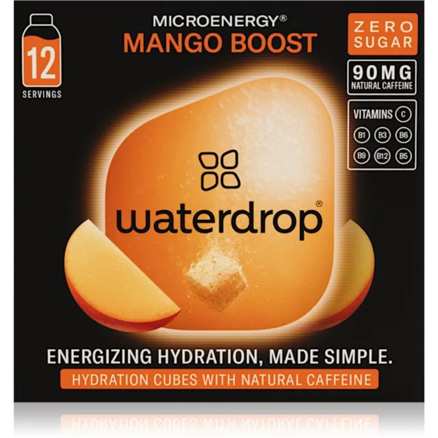 Waterdrop Microenergy energetický nápoj s vitamíny příchuť Mango Boost 12 ks