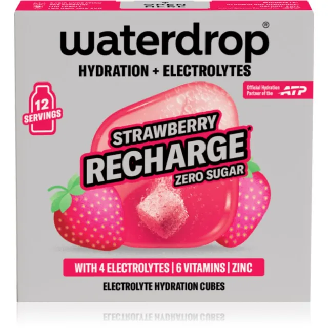 Waterdrop Microlyte rehydratační elektrolytový nápoj s vitamíny Strawberry Recharge 12 ks