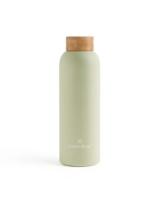Waterdrop Termo nerezová lahev 600 ml - Pastelová olivová matná