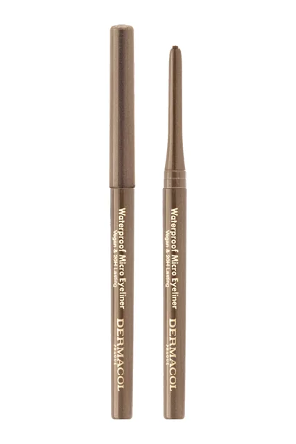 Waterproof Micro Eyeliner automatická tužka na oči hnědá Dermacol - Oficiální e-shop Dermacol