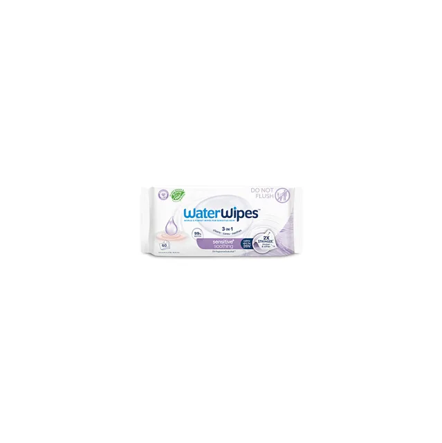 WATERWIPES Soothing clean ubrousky vlhčené 3v1 60 kusů