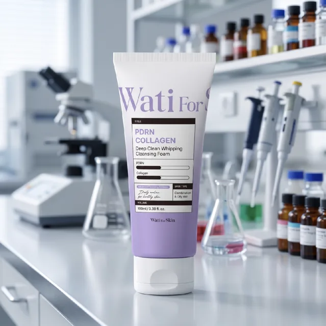 WATI FOR SKIN - PDRN Collagen Deep Clean Whipping Cleansing Foam - Jemná čisticí pěna s bohatou krémovou texturou - 100 ml
