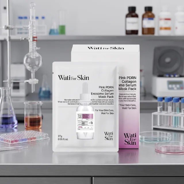 WATI FOR SKIN - Pink PDRN Collagen Exosome Serum Mask Pack - Regenerační plátýnková maska - 27 g