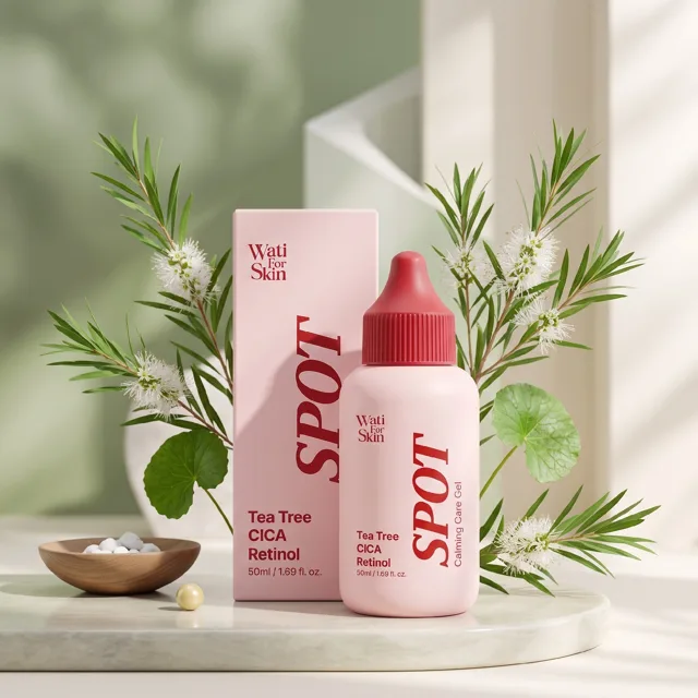 WATI FOR SKIN - Tea Tree CICA Retinol Spot Calming Care Gel - Zklidňující lokální gel - 50 ml