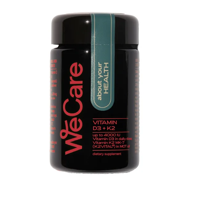 WeCare about your HEALTH vitamin D3+K2 120 kapslí