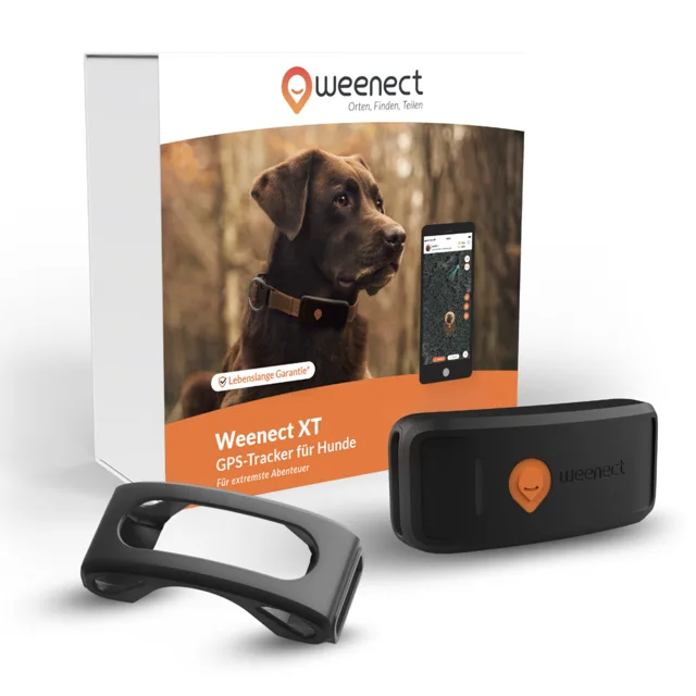 Weenect GPS tracker XT pro psy, černý – bez obojku - černý