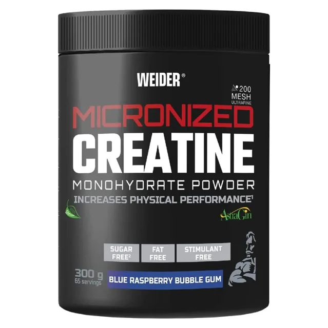 WEIDER Micronized creatine modrá malinová žvýkačka 300 g
