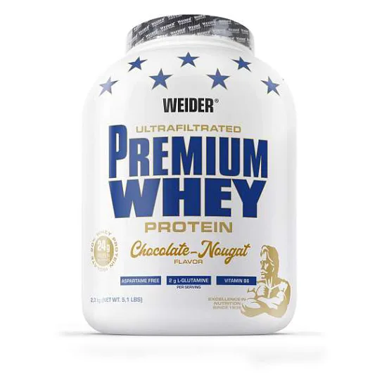 WEIDER Premium whey syrovátkový protein čokoláda a nugát 2300 g