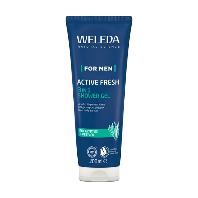WELEDA For men active fresh 3v1 sprchový gel 200 ml