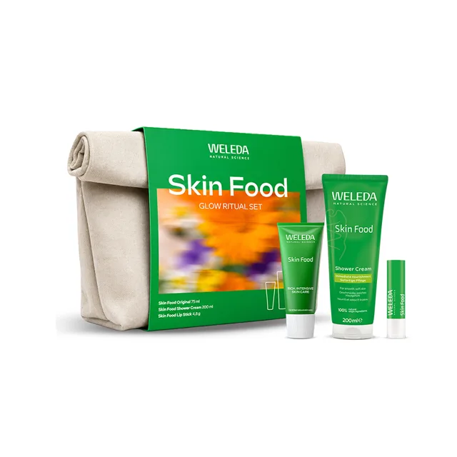 Weleda Skin Food Glow Ritual dárkový set 3 ks