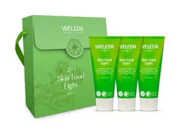 Weleda Skin Food Weleda Skin Food Light lehký hydratační krém pro suchou pokožku 75 ml + Weleda Skin Food Light lehký hydratační krém pro suchou pokožku 75 ml + Weleda Skin Food Light lehký hydratační