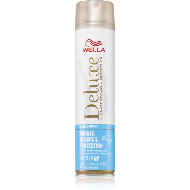 Wella Deluxe Wonder Volume & Protection lak na vlasy s extra silnou fixací pro objem a lesk 250 ml