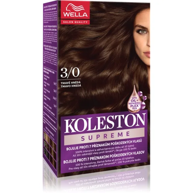 Wella Koleston Supreme barva na vlasy odstín 3/0 Dark Brown 100 ml