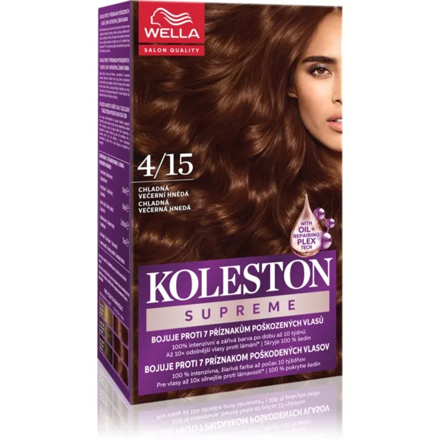 Wella Koleston Supreme barva na vlasy odstín 4/15 Cool Evening Brown 100 ml