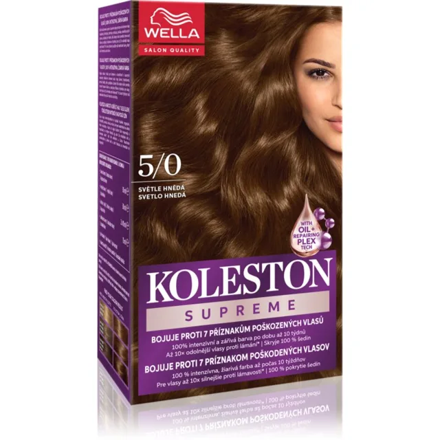 Wella Koleston Supreme barva na vlasy odstín 5/0 Light Brown 100 ml