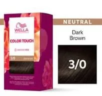 Wella Professionals Color Touch  Kits 3/0 Dark Brown -  Tmavě hnědá 130ml