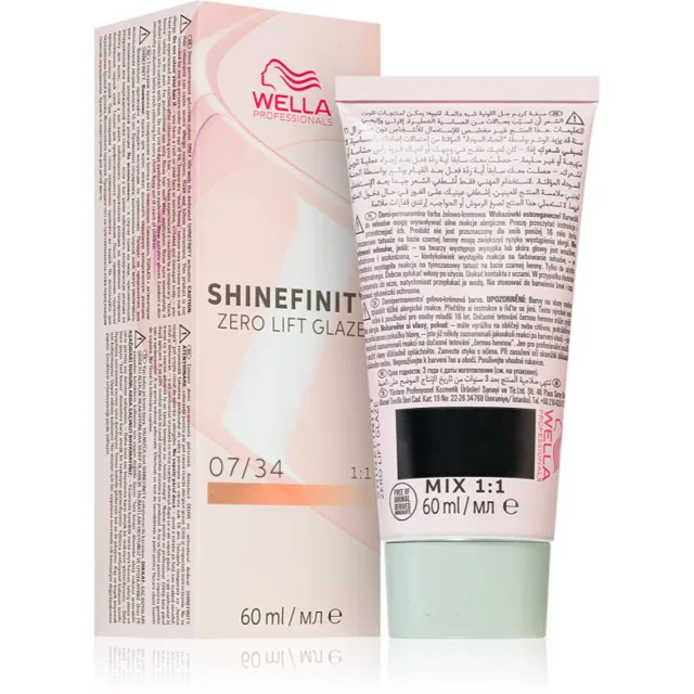 Wella Professionals Shinefinity Zero Lift Glaze demipermanentní barva na vlasy odstín 07/34 - Paprika Spice 60 ml
