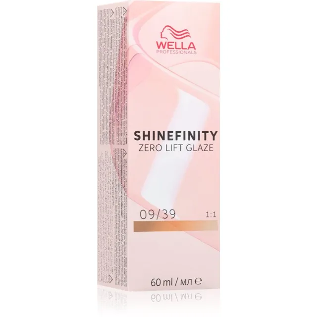 Wella Professionals Shinefinity Zero Lift Glaze demipermanentní barva na vlasy odstín 09/39 60 ml
