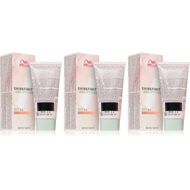 Wella Professionals Shinefinity Zero Lift Glaze demipermanentní barva na vlasy výhodné balení odstín 07/34 - Paprika Spice