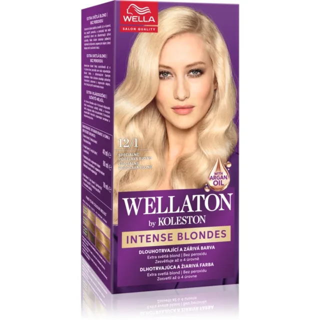 Wella Wellaton by Koleston permanentní barva na vlasy s arganovým olejem odstín 12/1 Special Ash Blonde 1 ks