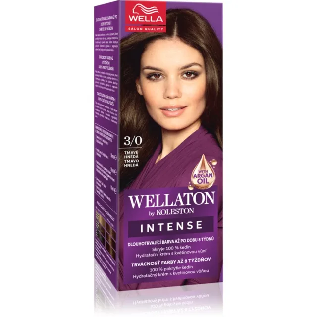 Wella Wellaton by Koleston permanentní barva na vlasy s arganovým olejem odstín 3/0 Dark Brown 1 ks