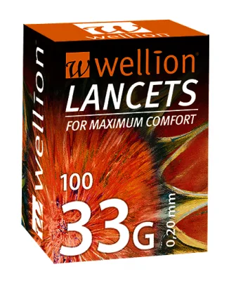 Wellion Lancety 33G velmi jemné 100 ks
