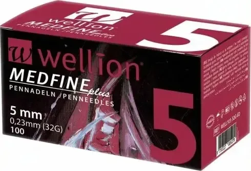 Wellion Medfine Plus jehly pro inz. pera - 32G—5 mm 100 ks