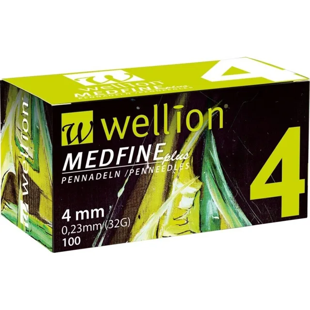 Wellion Medfine Plus jehly pro všechna inzulínová pera velikost 32gx4mm 100 ks