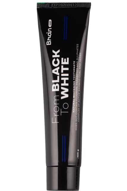 WellMax From Black to White, Černá bělící zubní pasta, 105 g