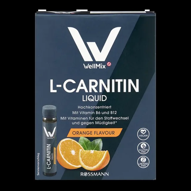 WellMix L-Carnitin pomeranč v tekuté formě, doplněk stravy 175 ml