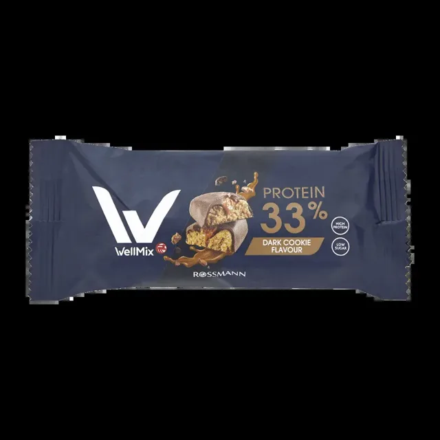 WellMix Proteinová tyčinka s příchutí Dark Cookie 45 g