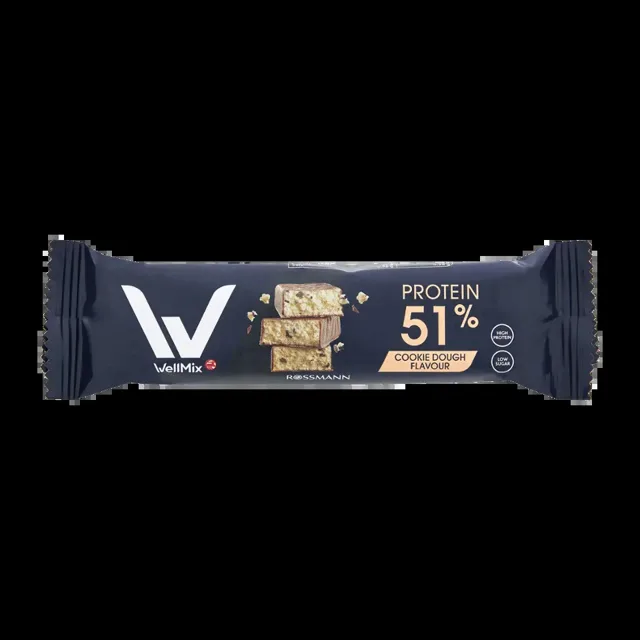 WellMix Proteinová tyčinka v čokoládě s čokoládovými křupinkami s příchutí cookies 50 g