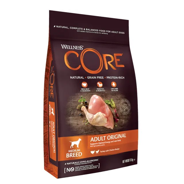 Wellness Core Dog Original krůtí a kuřecí - 10 kg