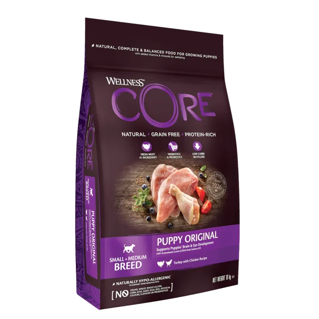 Wellness Core Puppy krůtí a kuřecí - výhodné balení: 2 x 10 kg