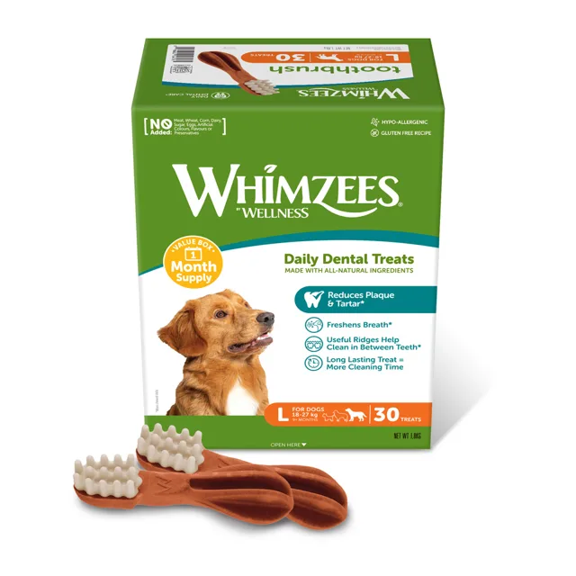 Whimzees by Wellness Monthly Toothbrush Box - výhodné balení: 2 x velikost L