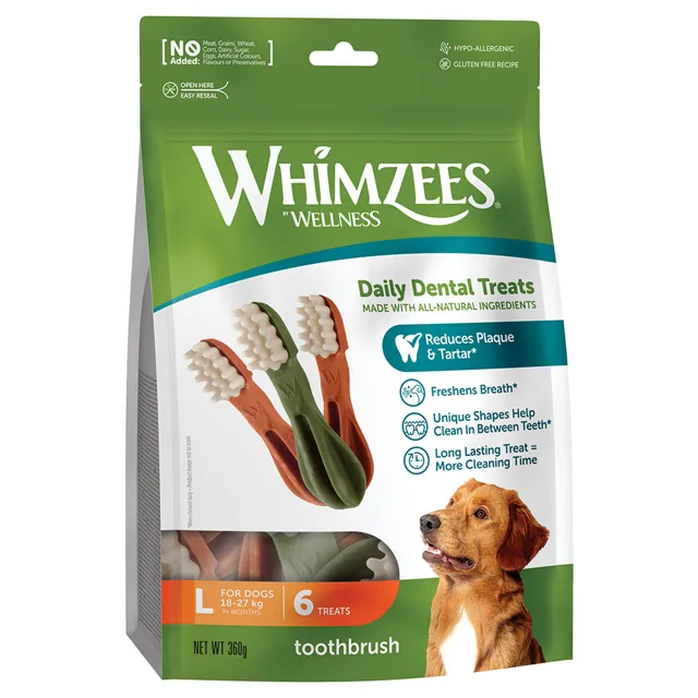 Whimzees by Wellness zubní kartáček - výhodné balení: 2 x velikost L