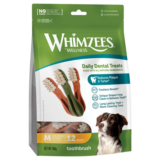 Whimzees by Wellness zubní kartáček - výhodné balení: 2 x velikost M