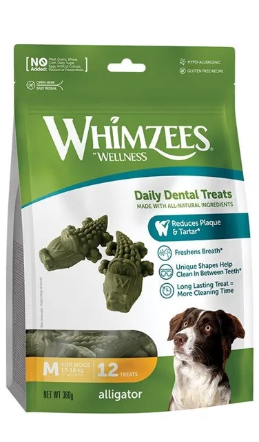 WHIMZEES dentální pamlsky Aligator M 12 ks