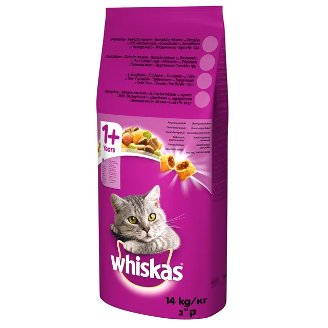 Whiskas 1+ hovězí - 2 x 800 g
