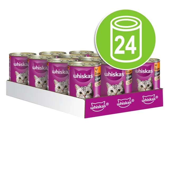 Whiskas 1+ konzerva 24 x 400 g - 1+ drůbeží v terině