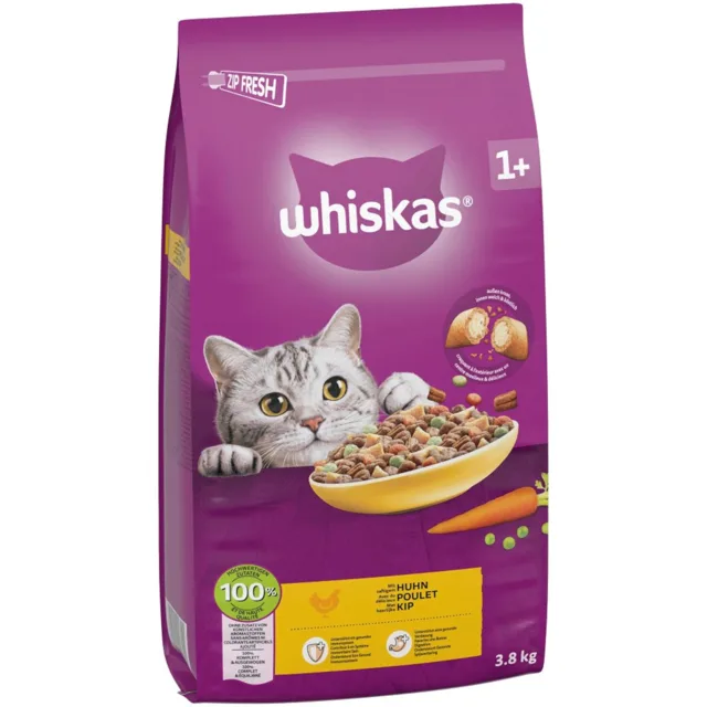Whiskas 1+ kuřecí - 3.8 kg