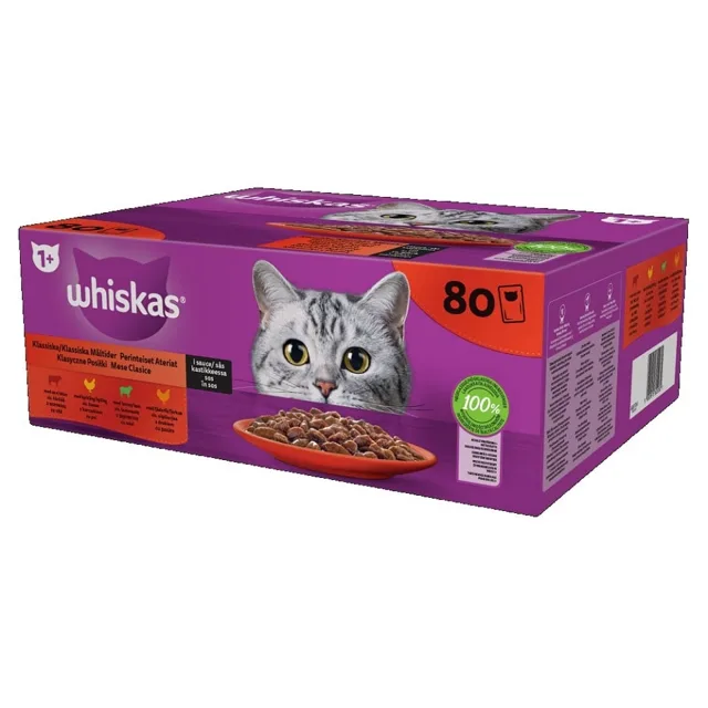 WHISKAS Adult 80x85g kapsička Classic Meals