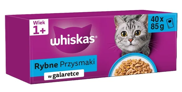 WHISKAS Adult krmivo pro dospělé kočky v želé 40 x 85 g
