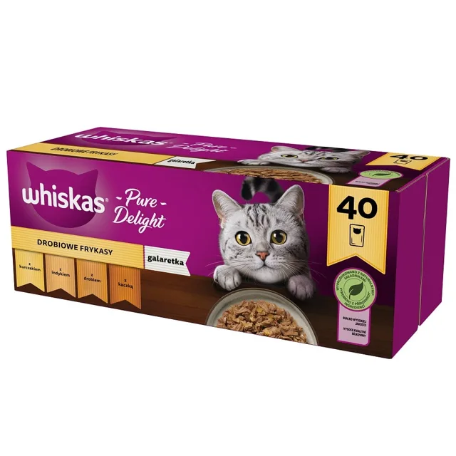 WHISKAS  Adult krmivo pro dospělé kočky v želé 40x85g