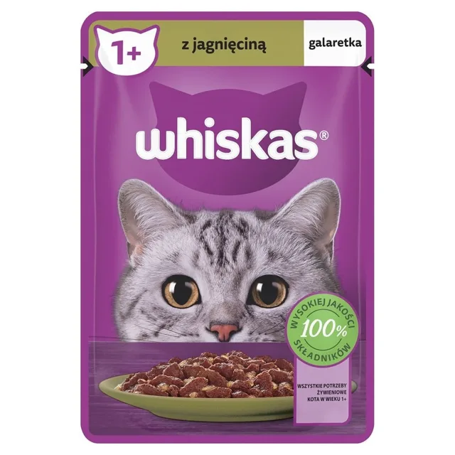 WHISKAS Adult s jehněčím v želé 85 g  kapsička pro kočky