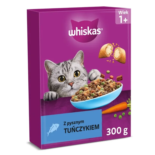 WHISKAS Adult s lahodným tuňákem 300 g granule pro kočky