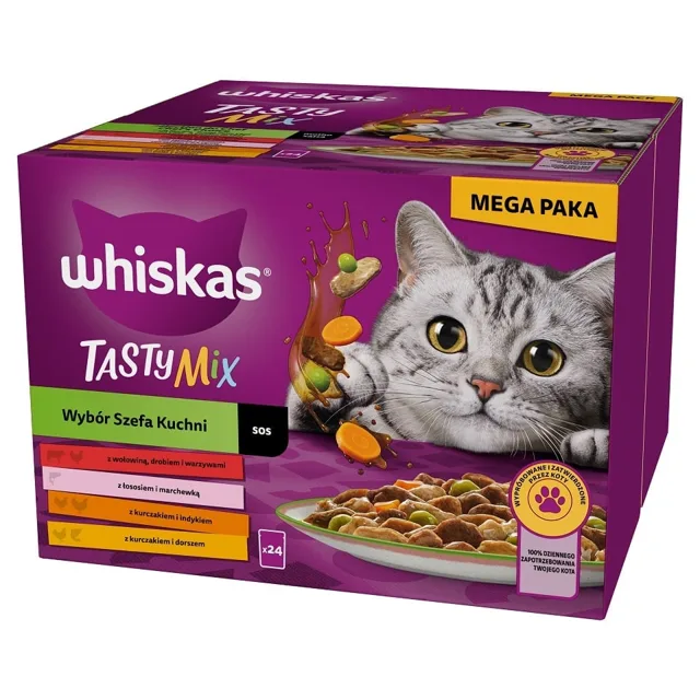 WHISKAS Adult Tasty Mix Chef's Choice v omáčce 24x85g