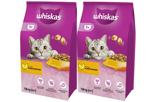WHISKAS Dry kuřecí 2 x 14 kg