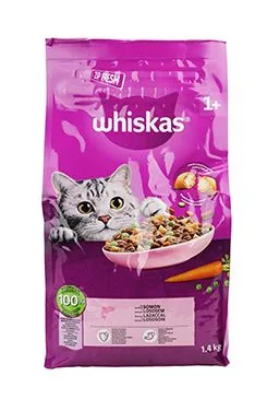Whiskas Dry s lososem 1,4kg