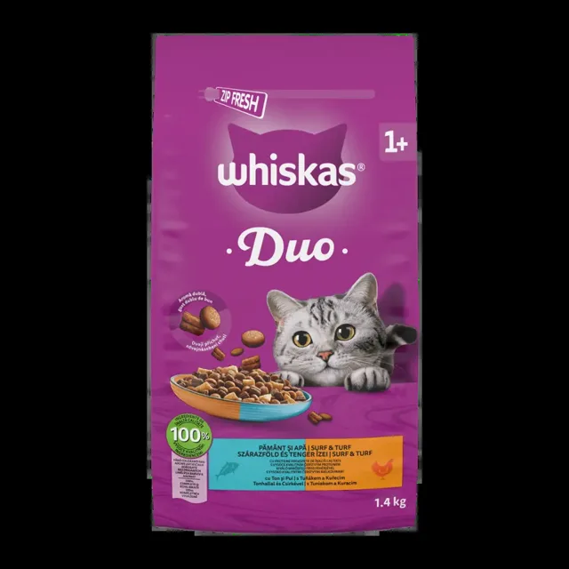 Whiskas Granule pro kočky Duo s tuňákem a kuřecím
